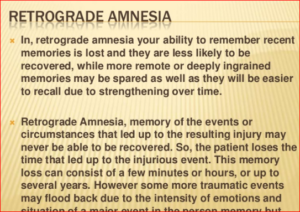 retrograde amnesia causes