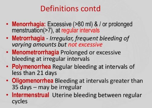 What is Metrorrhagia?